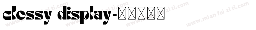 clossy display字体转换